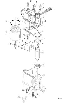 SPORTJET 200 DFI JET DRIVE Vapor Separator Components, SN 0E436766 and up