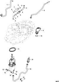 MERCURY/MARINER 150 4-STROKE Fuel Supply System, Hoses and module