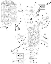 RACE OUTBOARD 200XS DFI (2.5L) Cylinder Block and End Caps