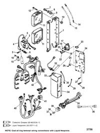 MERCURY/MARINER 225/250 EFI (3.0L) ELECTRICAL COMPONENTS(S/N-0G303045 AND BELOW)