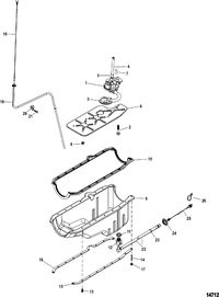 MERCRUISER 5.0L,350 MAG,MX 6.2L MPI STERNDRIVE Oil Pan And Oil Pump
