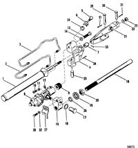 MERCRUISER BRAVO I/II/III STERNDRIVE AND TRANSOM ASSEMBLY POWER STEERING COMPONENTS(OLD DESIGN)
