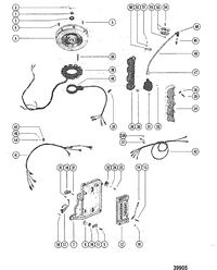 MERCURY MERC 80 FLYWHEEL, STATOR AND IGNITION COIL