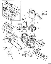 MERCURY/MARINER 75/90 HP (3 CYLINDER) Power Trim Components, Three Ram (Design II )