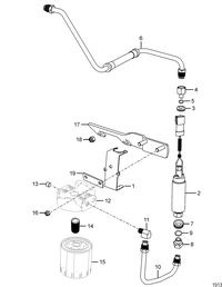 MERCRUISER 4.3L CARB ALPHA/BRAVO Fuel Filter and Fuel Pump
