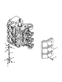 FORCE FORCE 90 H.P. (1998) INTAKE COVER/THROTTLE LINKAGE