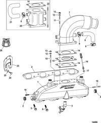 MERCRUISER 496 MAG STERNDRIVE Exhaust Manifold, Elbow and Riser