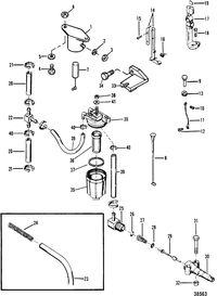 MERCURY/MARINER 45/50 HP CARBURETOR LINKAGE/CHOKE SOLENOID
