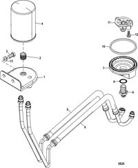 MERCRUISER 383 MAG STROKER-REMANUFACTURED Remote Oil Filter Assembly