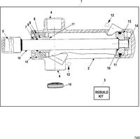 RACE STERNDRIVE SSM/DRY SUMP DRIVES AND TRANSOMS Trim Cylinder Assembly(With Trim Sensor Plate)