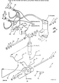 FORCE FORCE 1988 125 HP "B" MODELS POWER TRIM UNIT