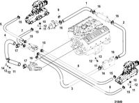 MERCRUISER 383  STROKER SCORPION Standard Cooling System(Manual Drain)