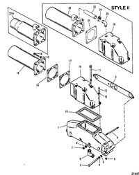 RACE STERNDRIVE 420 / 425 Exhaust Manifold / Elbow(Mercruiser System)