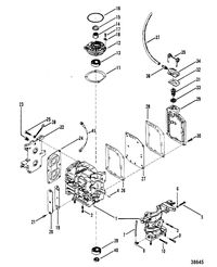 MERCURY 7.5 /9.8 H.P. CYLINDER BLOCK AND CRANKCASE