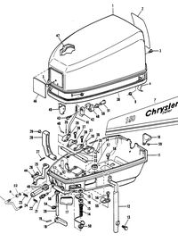 CHRYSLER 6 H.P. SAILOR ENGINE COVER AND SUPPORT PLATE