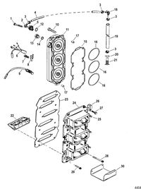 SPORTJET 210 CARB M2 JET DRIVE Reed Block And Cylinder Head