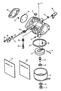 FORCE 40/50 H.P. CARBURETOR - 40 H.P. E065372,E093699