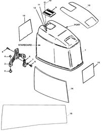 FORCE FORCE 90 H.P. (1998) COWL ASSEMBLY-TOP