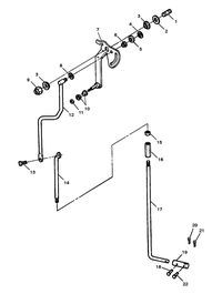 FORCE FORCE 75 H.P. (1998) SHIFT LINKAGE-UPPER GEAR
