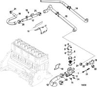 MERCRUISER 3.0L ALPHA ONE Standard Cooling System