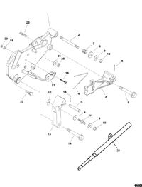 MERCRUISER 4.3L EFI ALPHA/BRAVO (262 C.I.D. GEN+) Shift Bracket(Alpha Engines)
