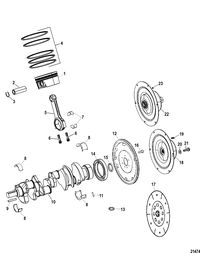 RACE STERNDRIVE 600 SCI Engine Components(Crankshaft / Piston / Connecting Rods)