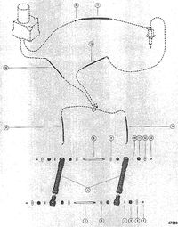 MERCRUISER 255/280 TRS TRIM CYLINDERS AND HYDRAULIC HOSES