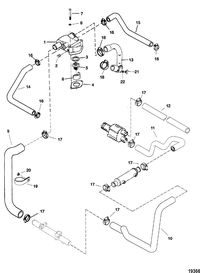 MERCRUISER 350/6.2L MAG MPI (MIE) (GEN+) Standard Cooling System