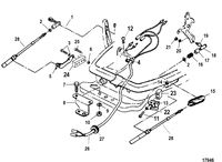 MERCURY/MARINER 25/25 JET/30HP (2 CYL/430CC) INTERNATIONAL Remote Control Attaching Kit