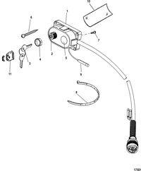 MERCURY/MARINER 40/50/60/JET 40 EFI - 4 CYLINDER  4-STROKE Key, Choke and Horn Kit, 15000A14