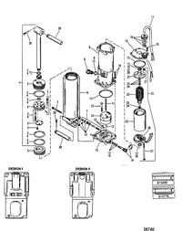 MERCURY 35 HP ELECTRIC TRIM COMPONENTS(LONG SHAFT)(0C159200 AND UP)