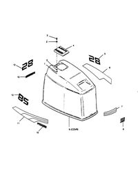 FORCE FORCE 1989 85 H.P. "F" MODELS ENGINE COVER