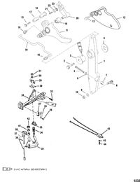 MERCURY/MARINER 115/135/150 DFI (2.5L) Throttle Lever and Shift Shaft