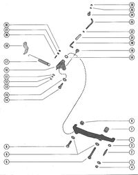 MERCRUISER 165 ENGINE THROTTLE CONTROL LINKAGE