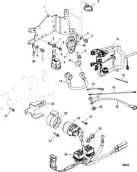 RACE OUTBOARD 300XS (3.2L) Electrical Plate Components, SN# 1E051474 and up