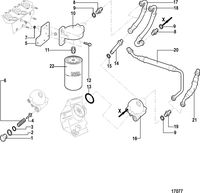 MERCRUISER CUMMINS/MERCRUISER 4.2 UNIFICATION Oil Filter and Oil Hoses