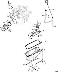 MERCRUISER 4.3L MPI ALPHA/BRAVO EC Oil Pan, Oil Pump and Rear Oil Seal