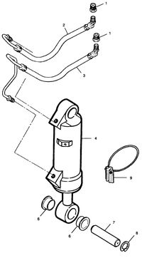 FORCE FORCE 1991 120 H.P "D" MODEL L-DRIVE TRIM CYLINDER