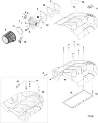 MERCRUISER 357 STROKER SCORPION Throttle Body And Air Plenum