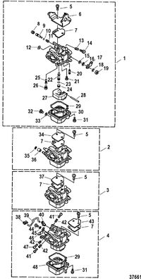 MERCURY/MARINER 40/50 /45 BODENSEE/50 BIGFOOT 4-STROKE CARBURETOR(ADJUSTABLE PILOT SCREW)