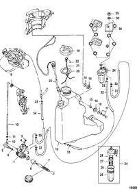 MERCURY/MARINER 40/40 LIGHTNING XR/50 Oil Injection Components