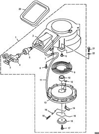 MARINER 15HP KEROSENE RECOIL STARTER