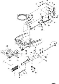 MERCURY/MARINER 9.9/15/18 HP (2 CYLINDER)(INTERNATIONAL) Throttle Linkage/Steering Handle