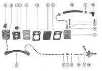 MERCURY MERC 40 FUEL PUMP AND FUEL LINE ASSEMBLY