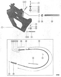 MERCRUISER 225-S/233 (1.32 RATIO) STERN DRIVE TRANSOM PLATE AND SHIFT CABLE