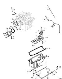 MERCRUISER 4.3L MPI ALPHA/BRAVO Oil Pan, Oil Pump and Rear Oil Seal