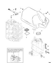RACE OUTBOARD 200XS DFI (2.5L) Air Handler/Flywheel Cover