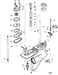RACE OUTBOARD 300 PROMAX/SUPER MAGNUM (3.0L) Gear Housing, Driveshaft-Standard/Counter-SportMaster