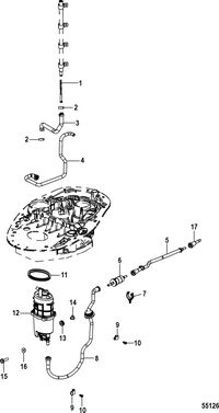 MERCURY/MARINER 75-115 4-STROKE Fuel Supply System-Hoses and Module