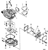 MERCURY/MARINER 15/18 HP (2 CYLINDER) INTERNATIONAL Carburetor